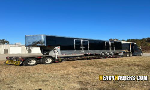 Transporting a 2020 Sundowner 48ft Toy Hauler.