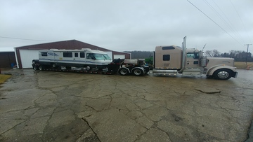 Transporting a dozer to Alabama.