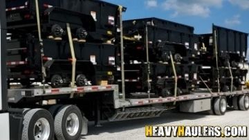 Big Tex trailers shipped on a step deck trailer.