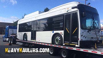 Electric transit bus transport.