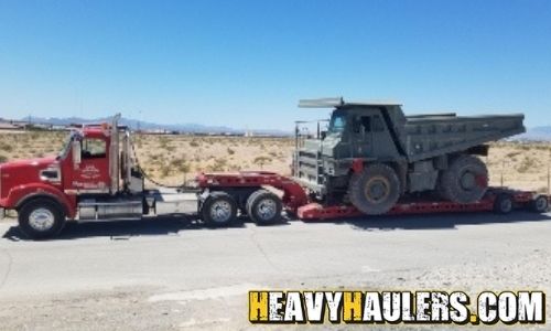 Articulated dump truck transport.