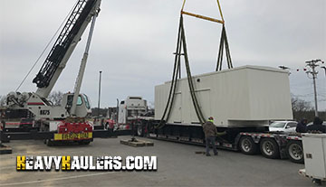 Transporting a standby generator with Heavy Haulers