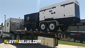 Wacker G-125 generator loaded on a trailer.