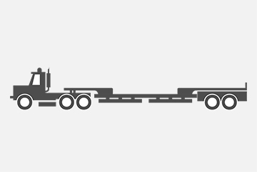 Oversize load hauling vehicle illustration