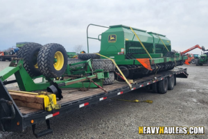 Shipping a John Deere grain drill.