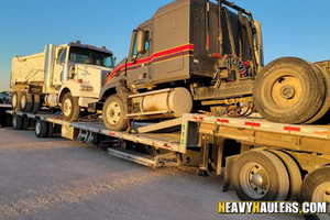 Tandem axle dump truck haul.