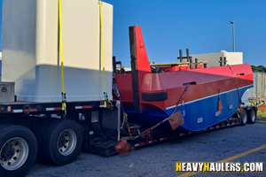 Shipping a truckable tug boat.