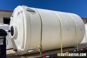 Shipping a 5000 gallon double wall vertical tank transport